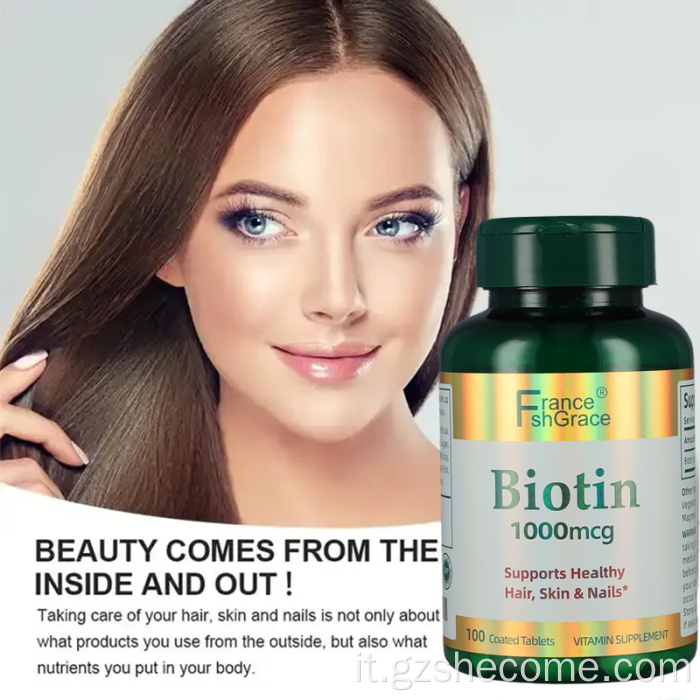 La biotina supporta compresse di vitamina a rilascio rapido sano